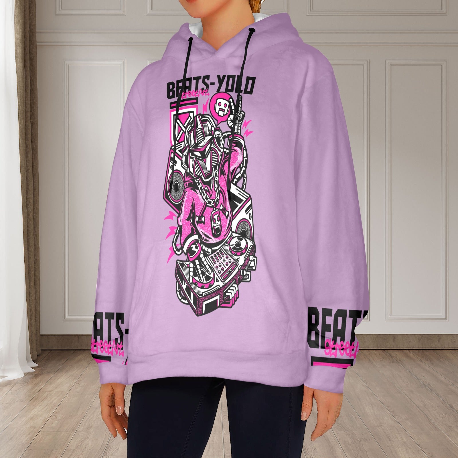 Women's BEATS-YOLO Streetwear Flannel Hoodie