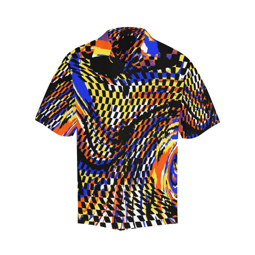 Men's Prismatic Wave Abstract Half Sleeve Shirt