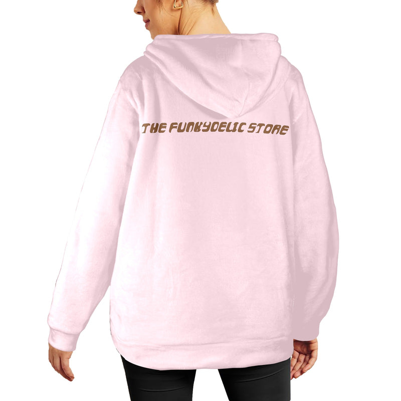 Women's Chocolate Streetwear Flannel Hoodie