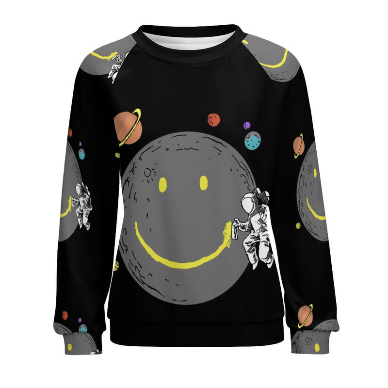 Women's Moon Smile Abstract Sweatshirt