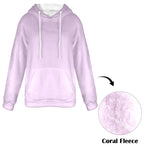 Ananya light lavender Women's Flannel Hoodie (Model H63)