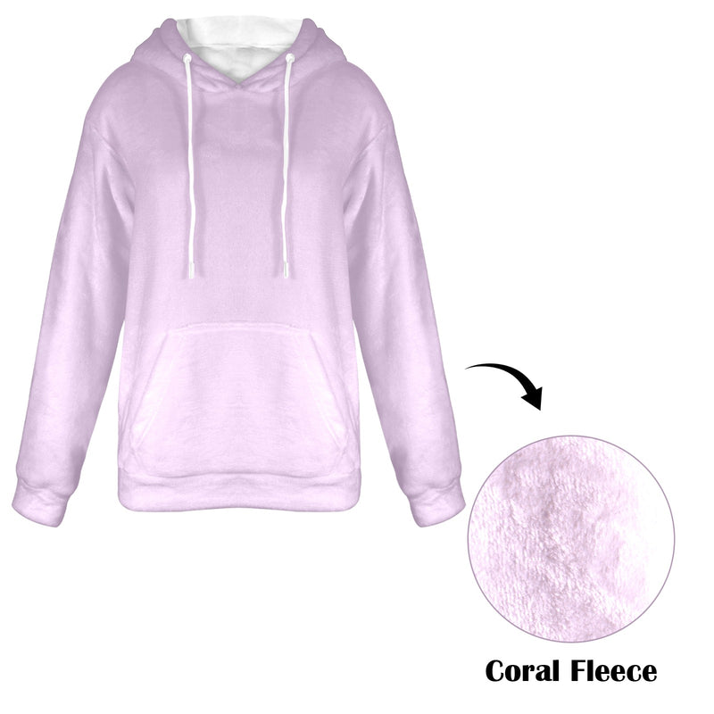 Ananya light lavender Women's Flannel Hoodie (Model H63)
