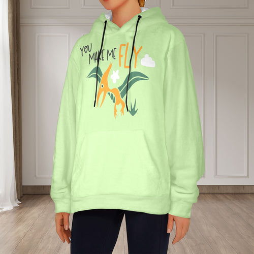 Women's You make my fly Abstract Flannel Hoodie