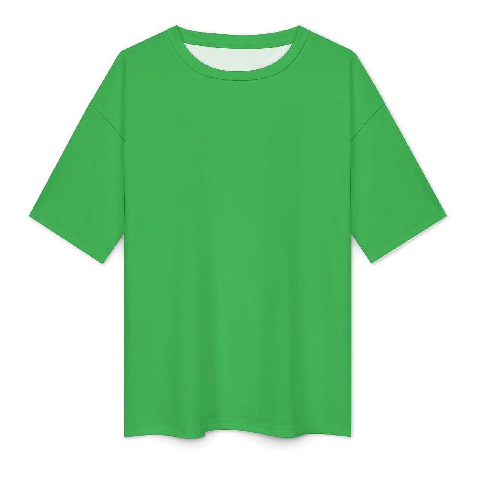 Men's Medium Sea Green Solid Oversized T-shirt