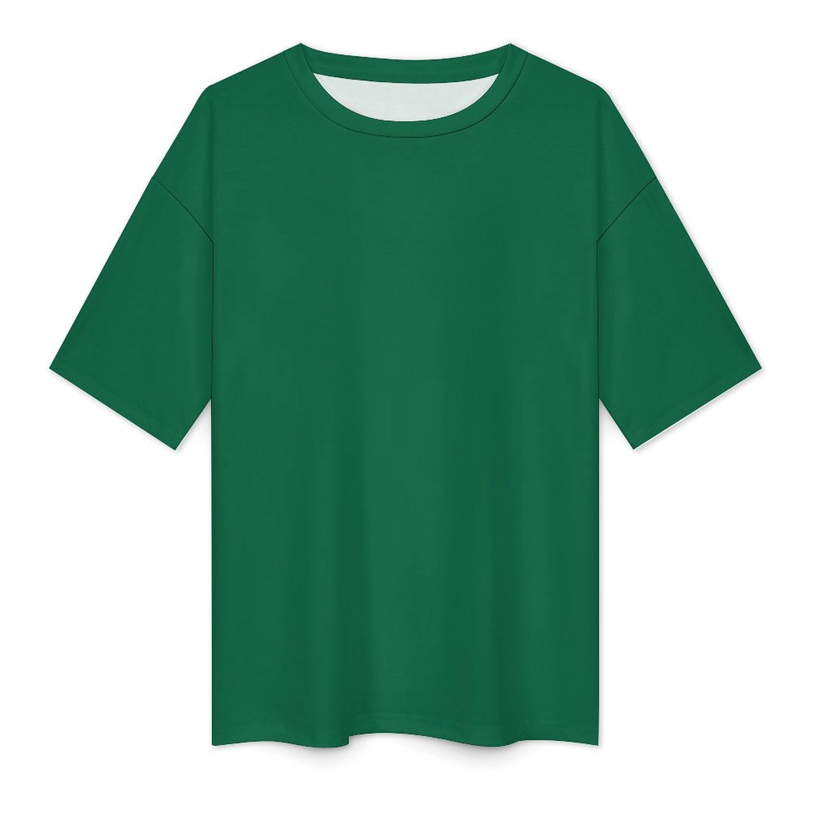 Men's Bottle Green Solid Oversized T-shirt