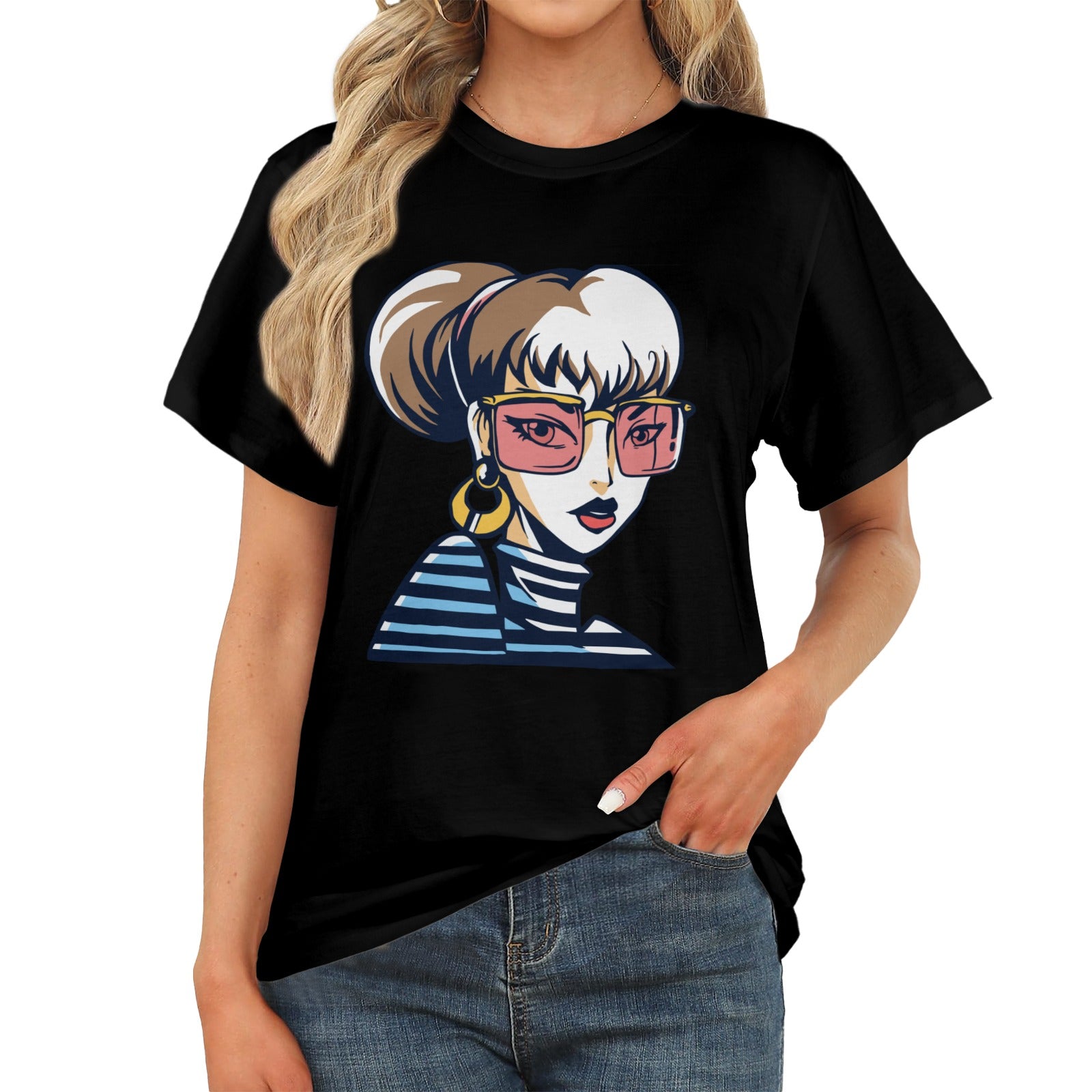 Women's Pop Lady Abstract Classic Fit T-shirt