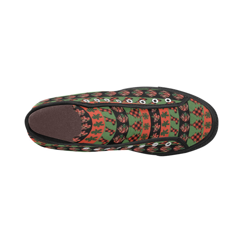 Men's Christmas Stripped Abstract High Top Shoes