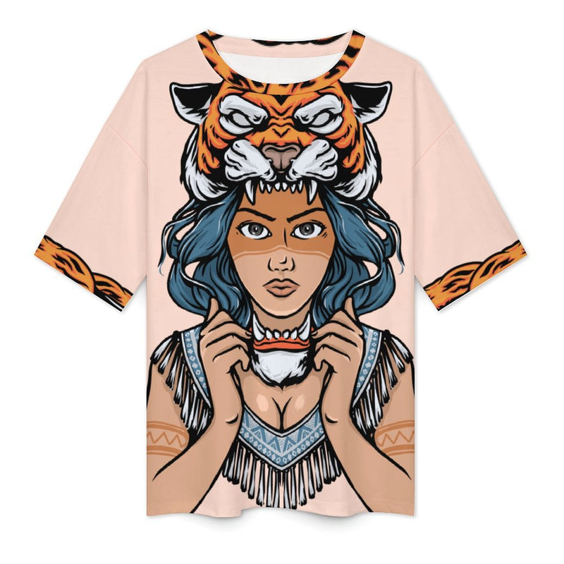 Women's Tribal Women Acid & Punk Oversized T-shirt