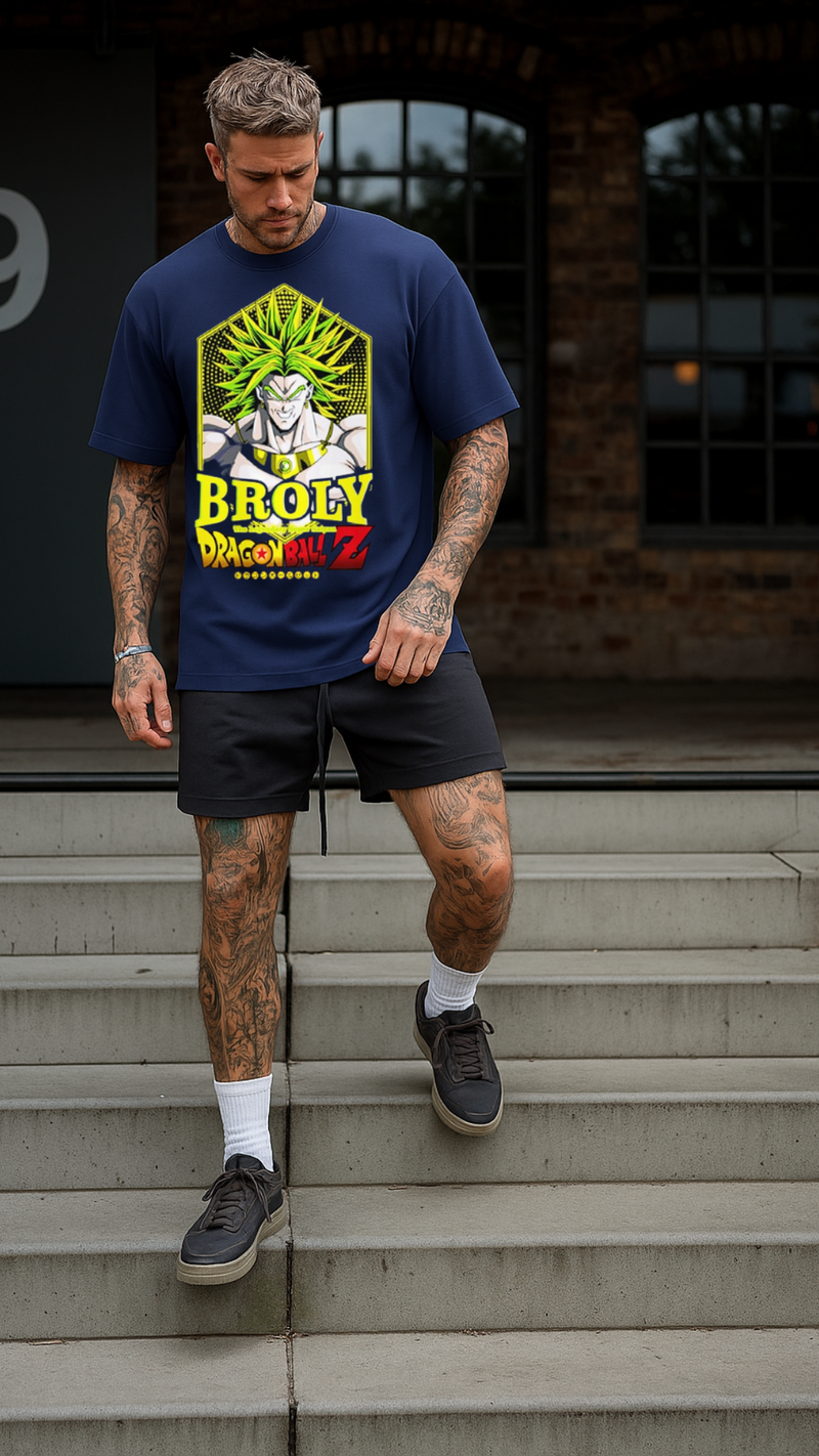 Men's Broly Dragon Ball Z Anime Oversized T-shirt