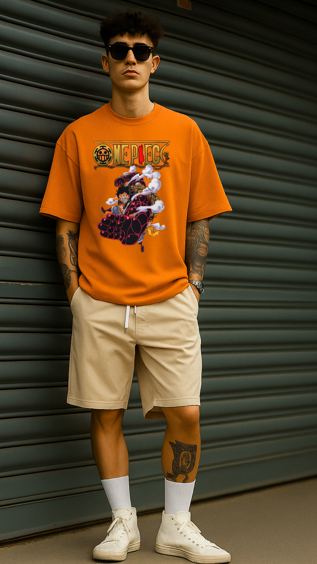 Men's One Piece Fight Anime Oversized T-shirt