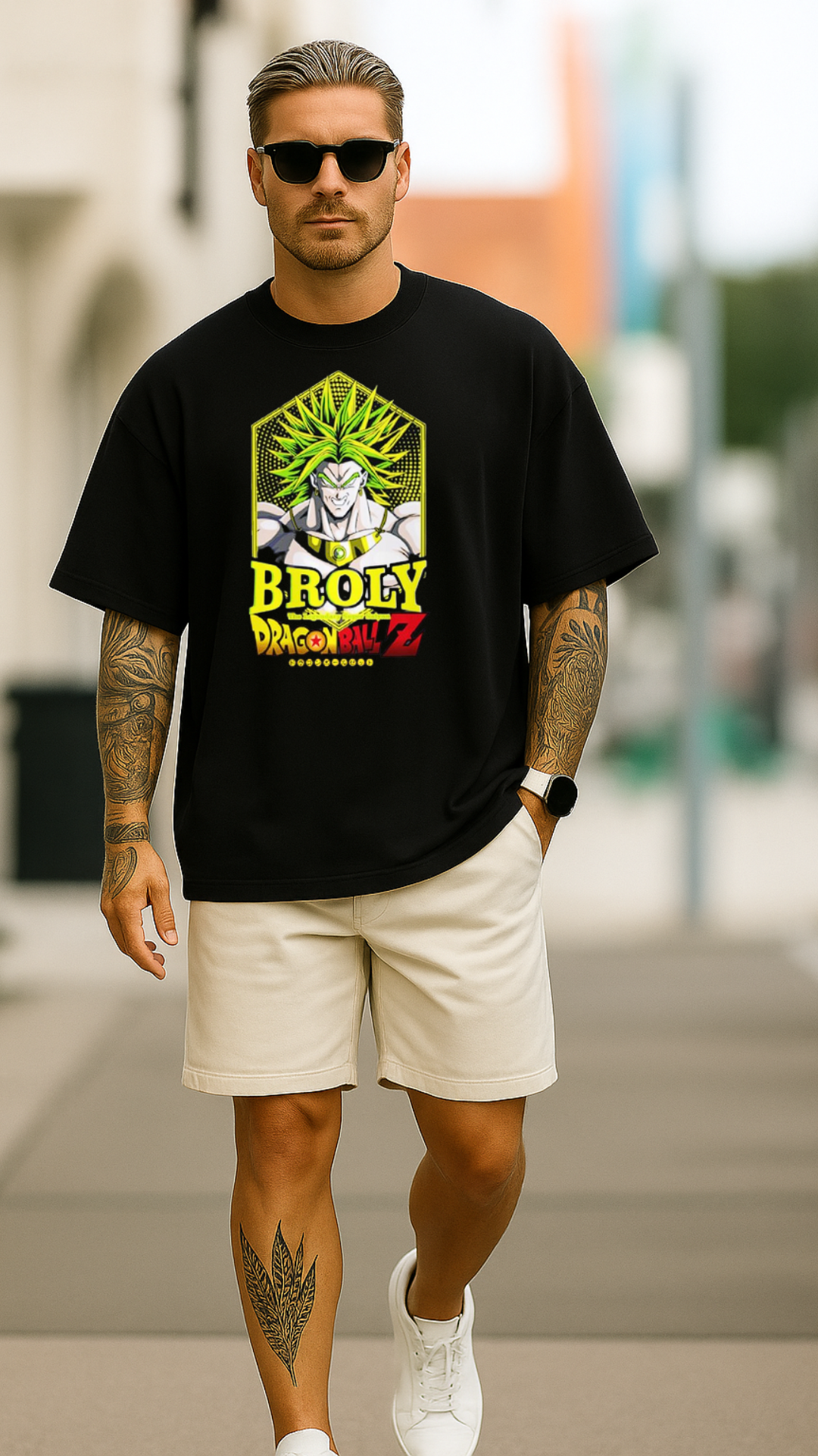Men's Broly Dragon Ball Z Anime Oversized T-shirt