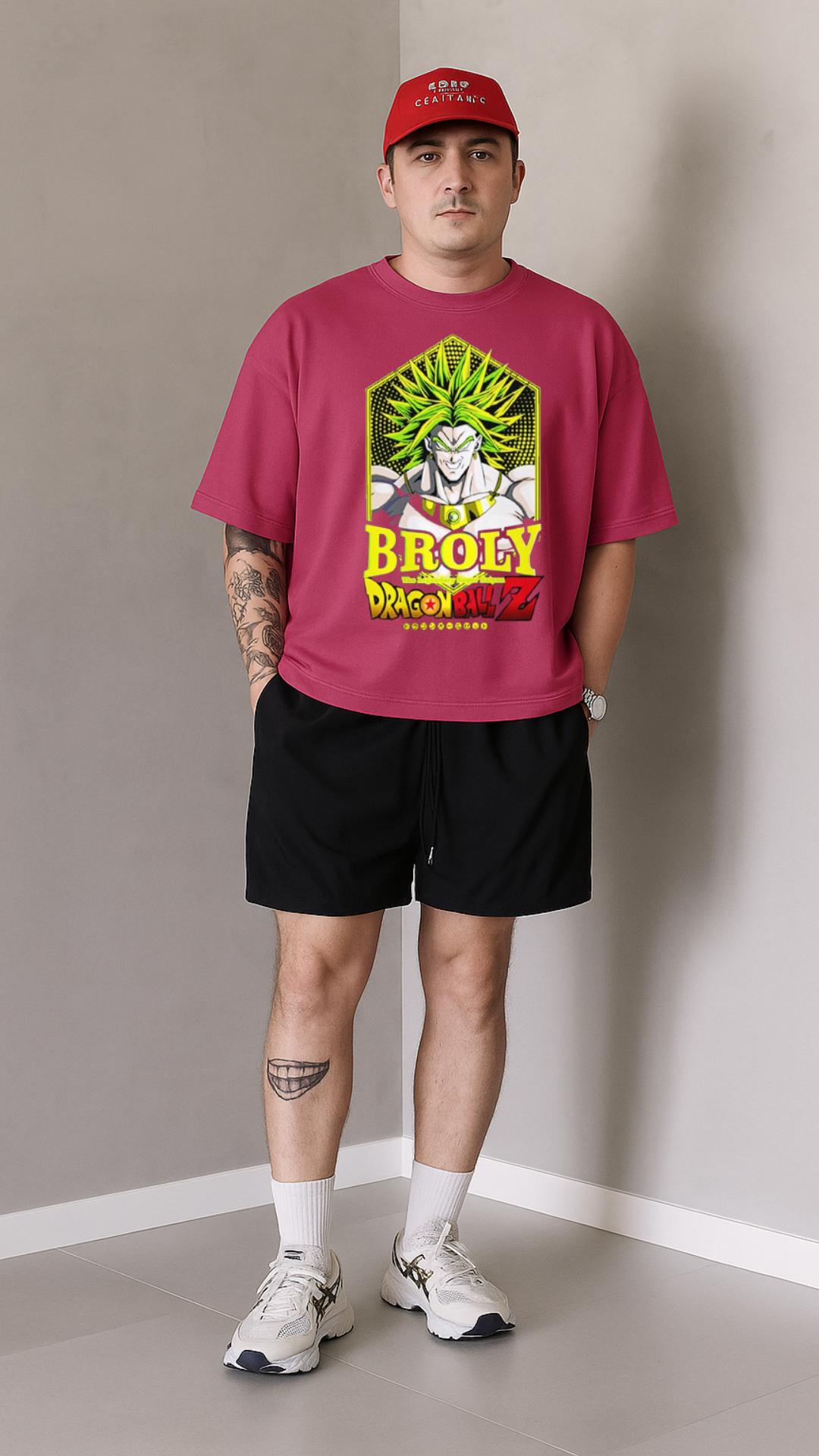 Men's Broly Dragon Ball Z Anime Oversized T-shirt