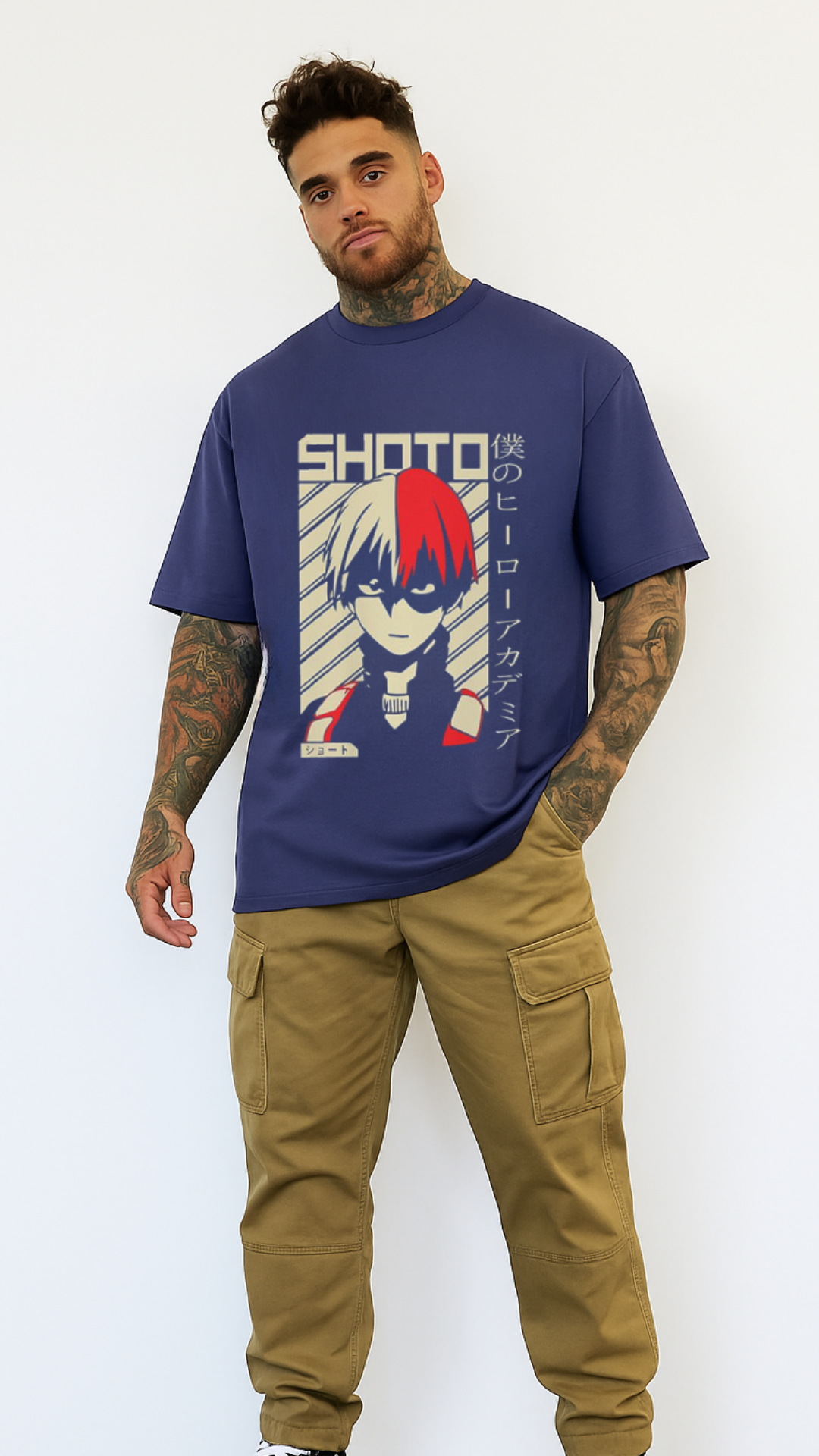 Men's Shoto My Hero Academia Anime Oversized T-shirt