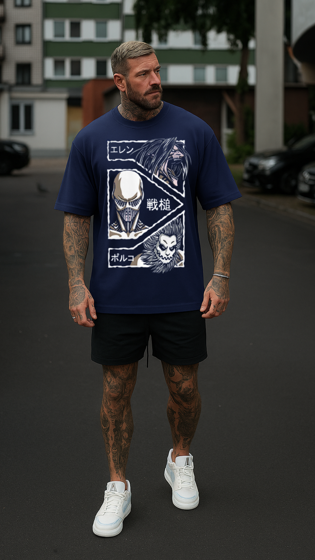Men's Attack on Titans Anime Oversized T-shirt