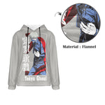 Men's Tokyo Ghoul Logo Anime Flannel Hoodie
