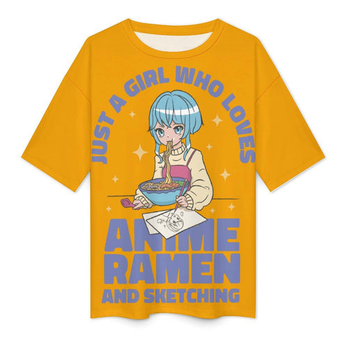 Women's I'm Just a Girl Anime Oversized T-shirt