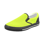 Men's Florescent Yellow Solid Slip-on Shoes