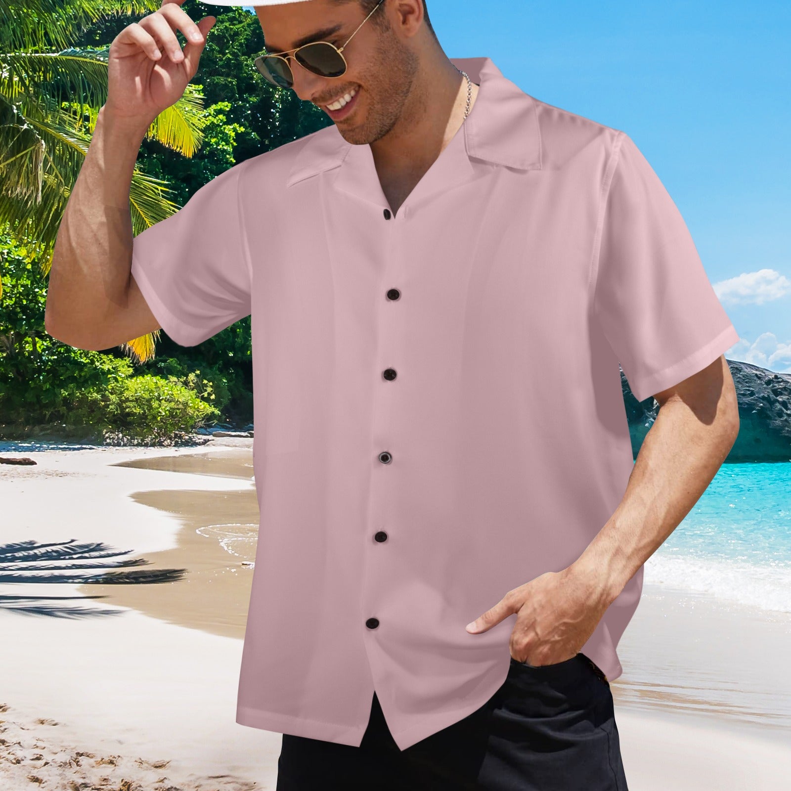Men's Thatch Solid Half Sleeve Shirt