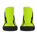 Men's Fluorescent Yellow Solid High Top Shoes