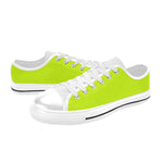 Men's Fluorescent Yellow Solid Low Top Shoes