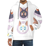 Men's Sailor Moon Cat Anime Flannel Hoodie