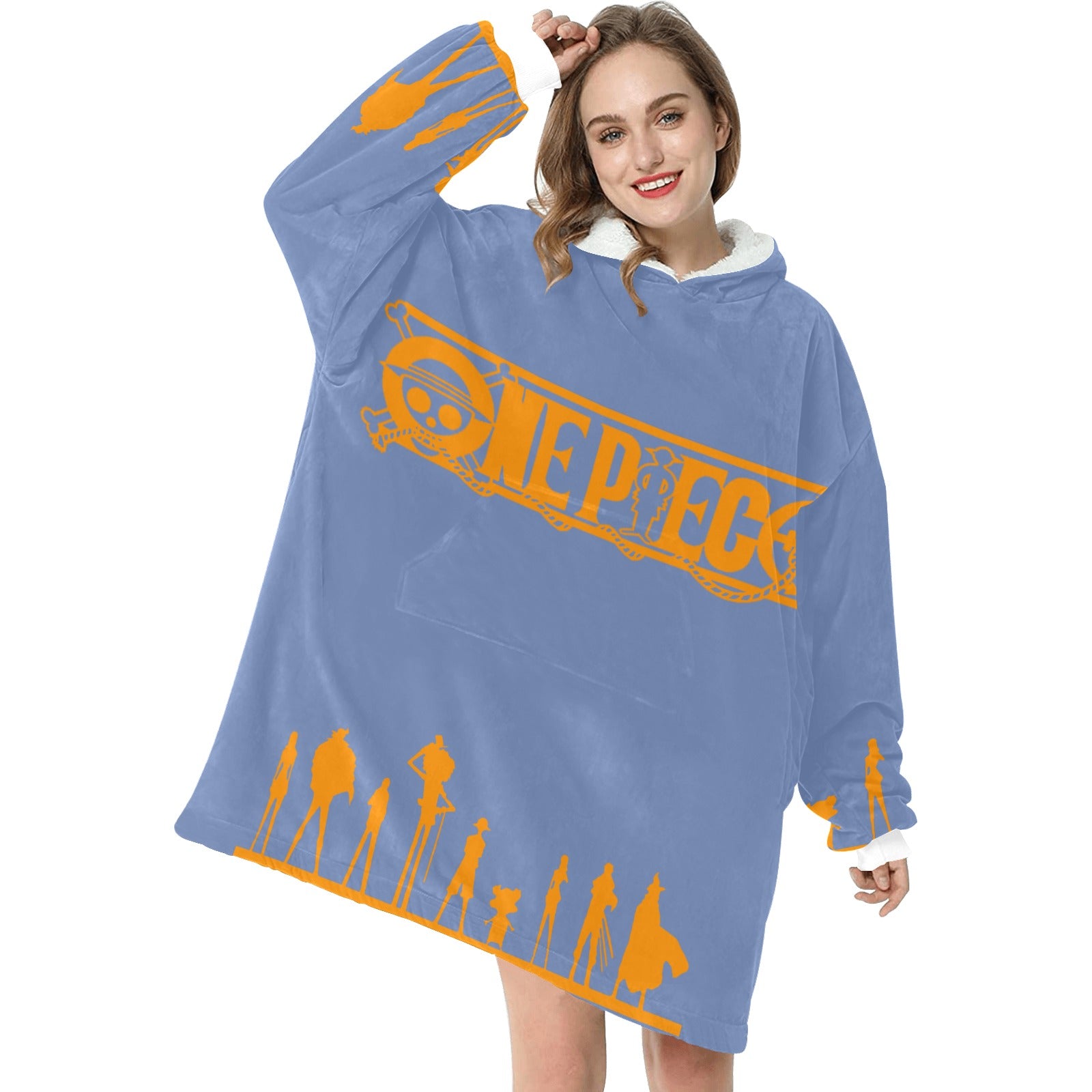 Women's One Piece Anime Blanket Hoodie