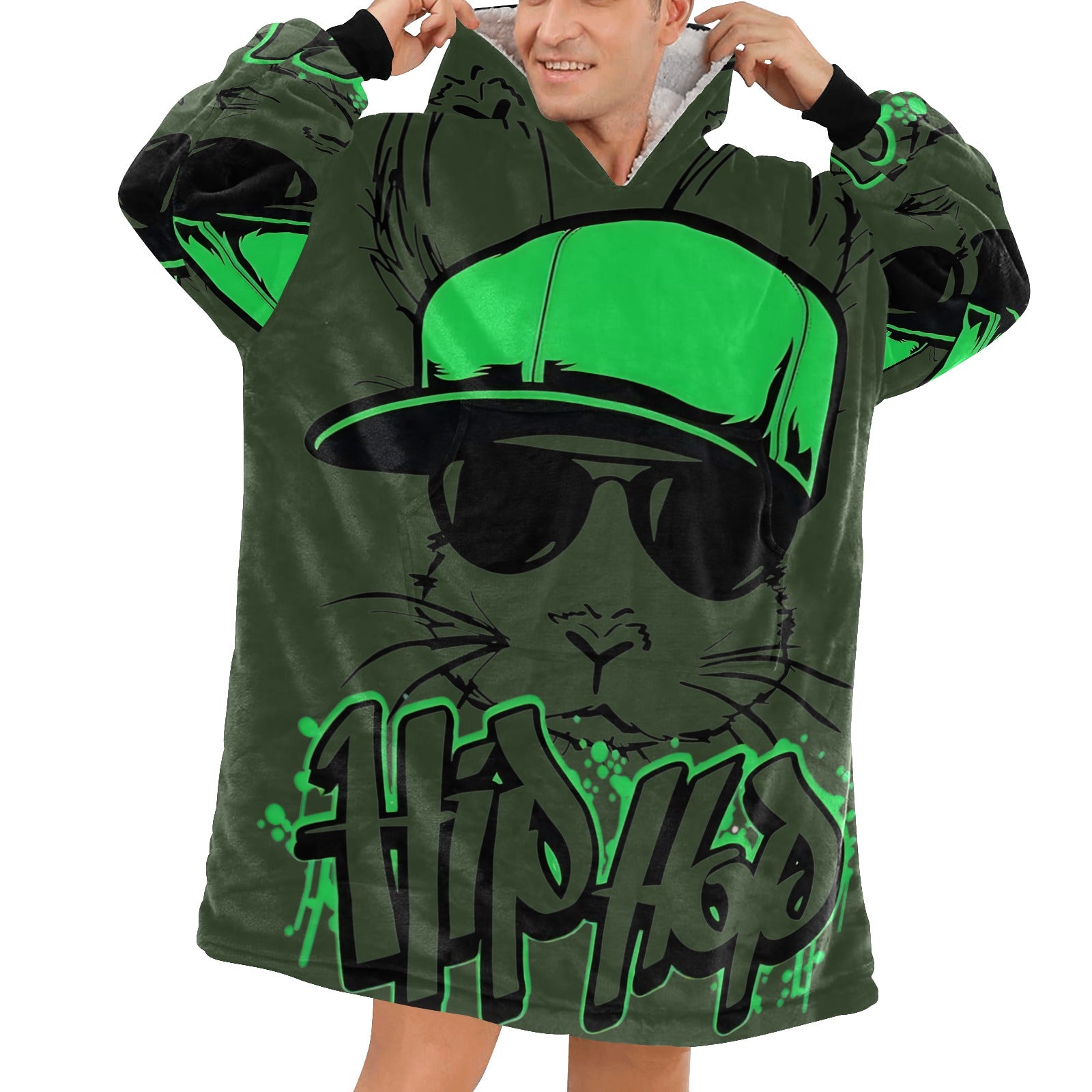 Men's Hip Hop Streetwear Blanket Hoodie