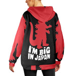 Women's Japan Godzilla Abstract Flannel Hoodie