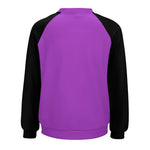 Women's Deep Lilac & Black Solid Sweatshirt