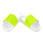 Men's Fluorescent Yellow Solid Slider Sandals