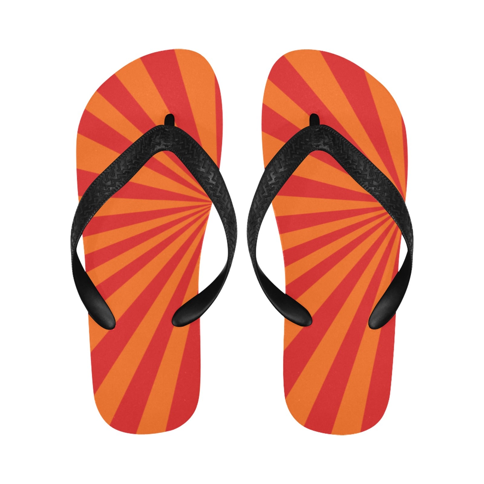 Women's Vibrant Strips Abstract Flip Flops