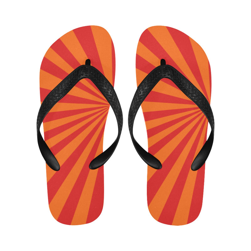Women's Vibrant Strips Abstract Flip Flops