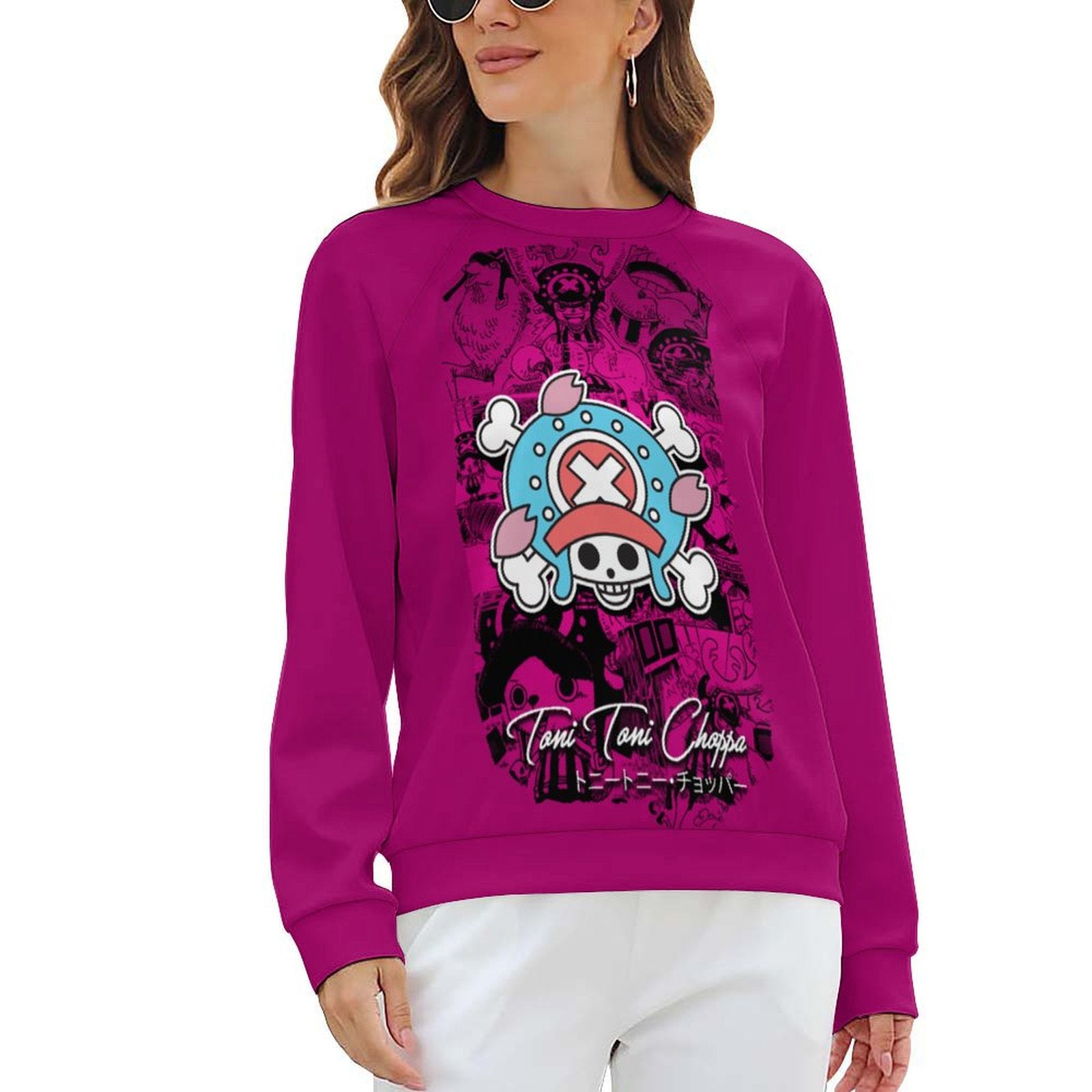 Women's One Piece Skull Anime Sweatshirt