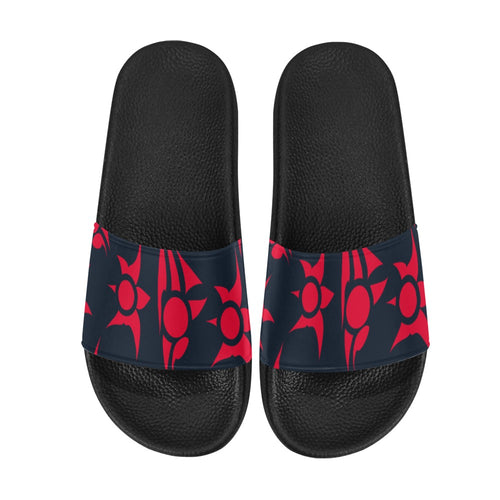 Women's Crimson Totem Abstract Slider Sandals