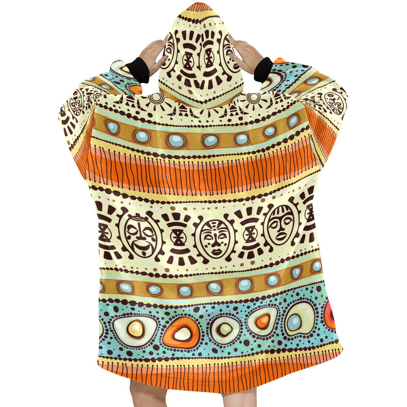 Men's African Pattern Abstract Blanket Hoodie