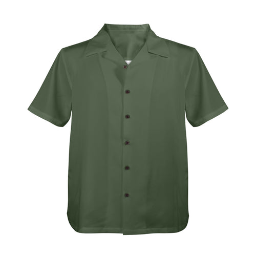 Men's Gray Asparagus Solid Half Sleeve Shirt
