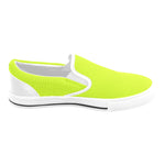 Men's Florescent Yellow Solid Slip-on Shoes