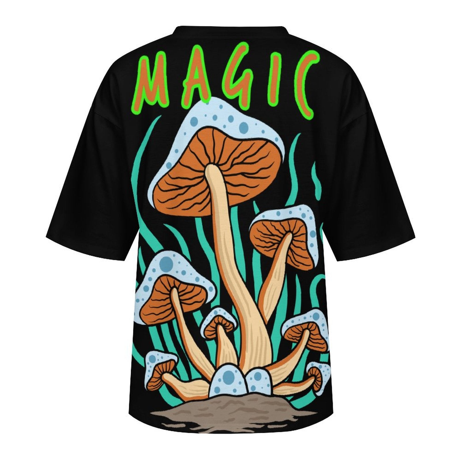 Men's Psychedelic Magic Mushrooms Acid & Punk Oversized T-shirt