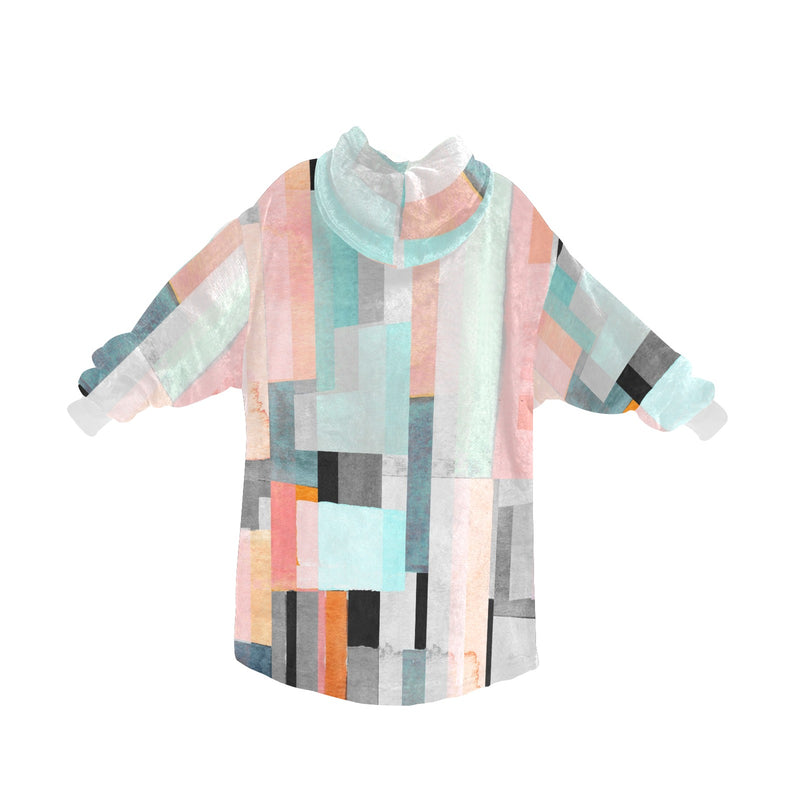 Men's Patchwork Abstract Blanket Hoodie
