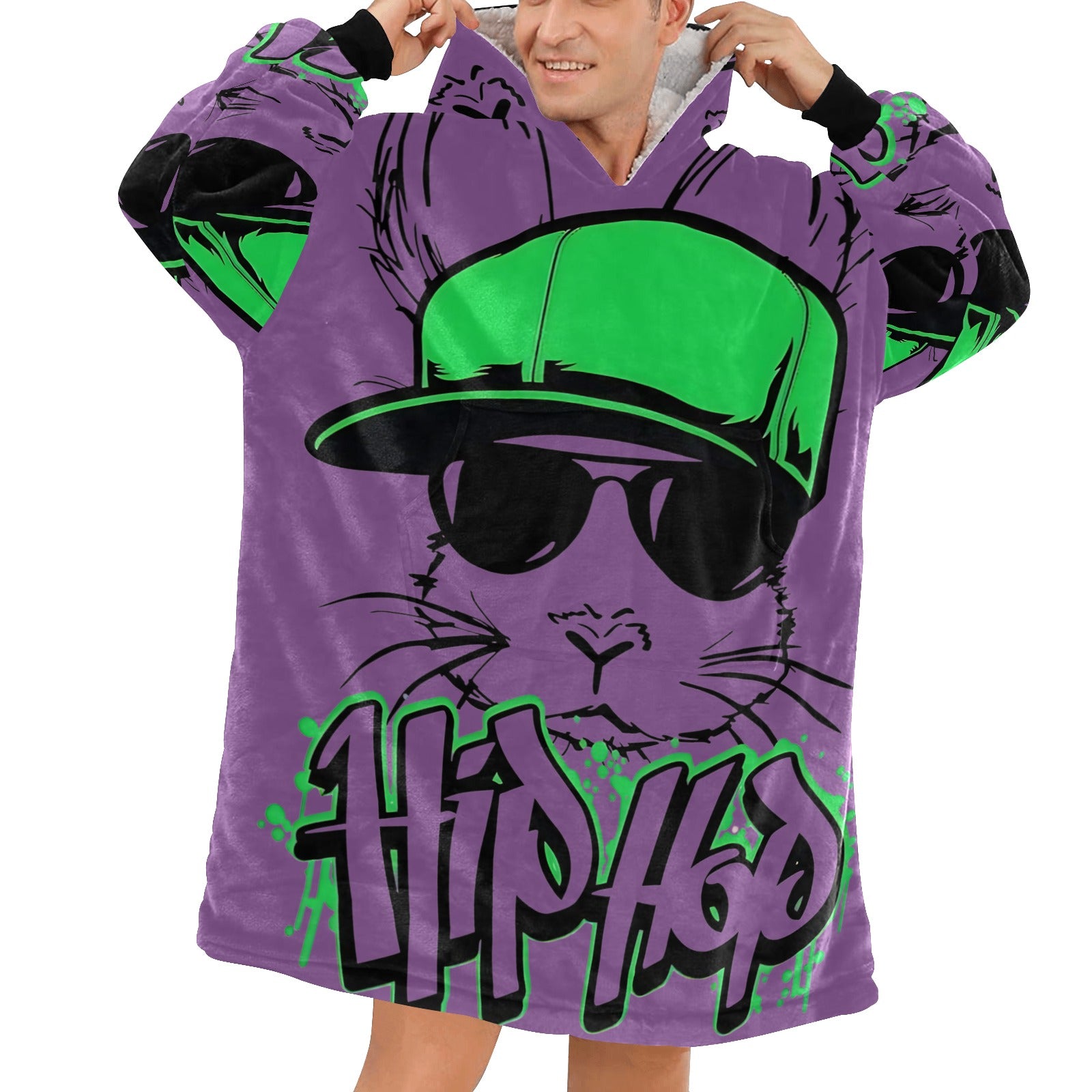 Men's Hip Hop Streetwear Blanket Hoodie