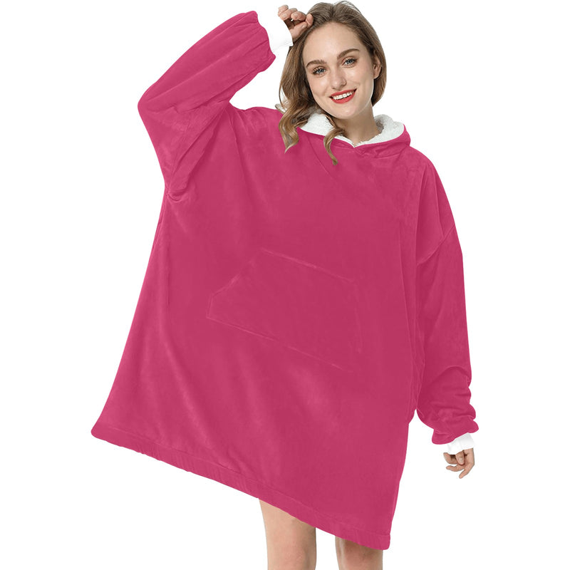 Ananya dark pink women blanket Blanket Hoodie for Women