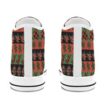 Men's Christmas Stripped Abstract High Top Shoes