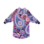 Women's Traditional Asian elements Paisley Abstract Blanket Hoodie
