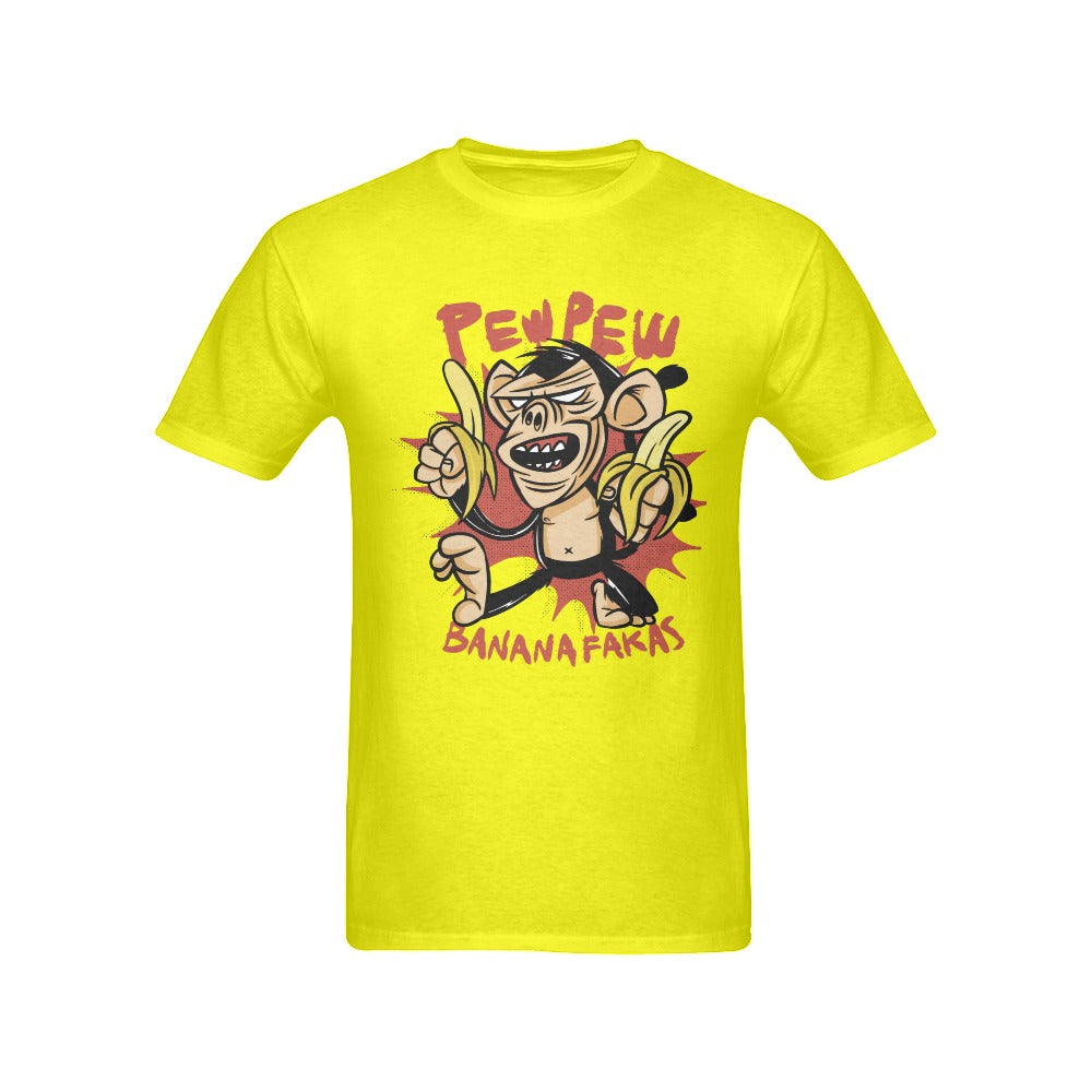 Men's Pew Pew Banana Streetwear Classic Fit T-shirt