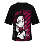 Women's Tanjiro Potrait Demon Slayer Anime Oversized T-shirt