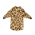 Women's Leopard Print Abstract Blanket Hoodie