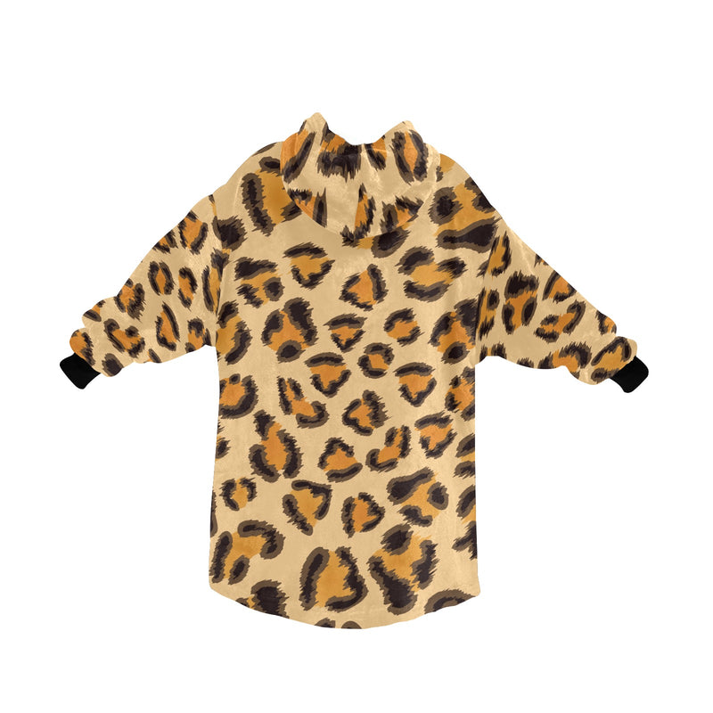 Women's Leopard Print Abstract Blanket Hoodie