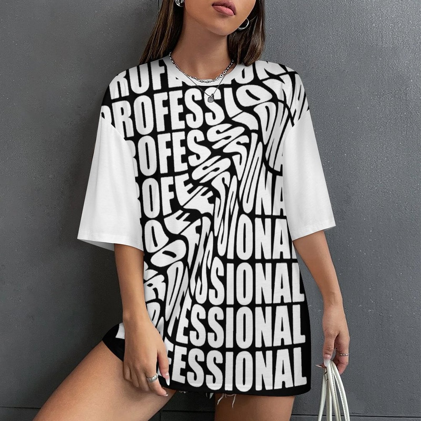 Women's Trippy Professional Acid & Punk Oversized T-shirt