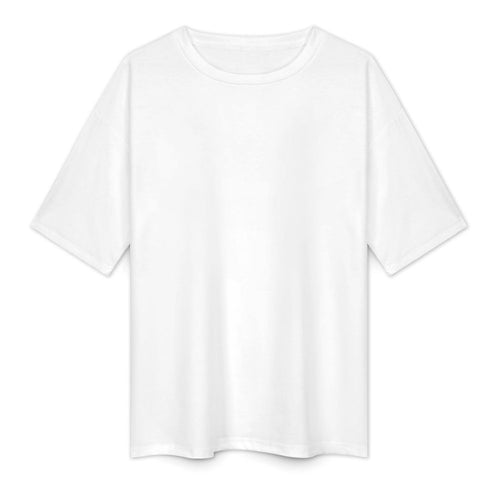 Women's White Solid Oversized T-shirt