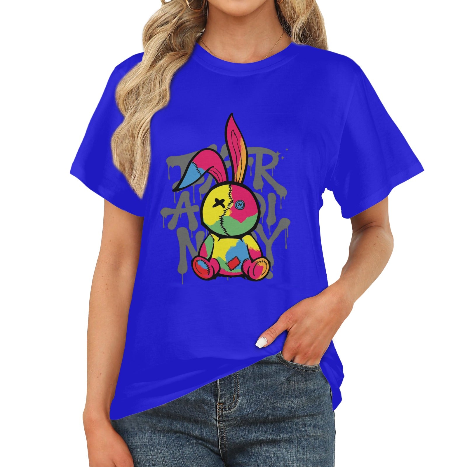 Women's Groovy Rabbit Streetwear Classic Fit T-shirt